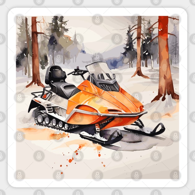 Snowmobile Sticker by Siha Arts